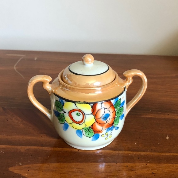 Vintage Japanese Lusterware Sugar Bowl - Picture 2 of 10